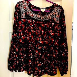 CUTE TOP BY KNOX ROSE EUC LARGE